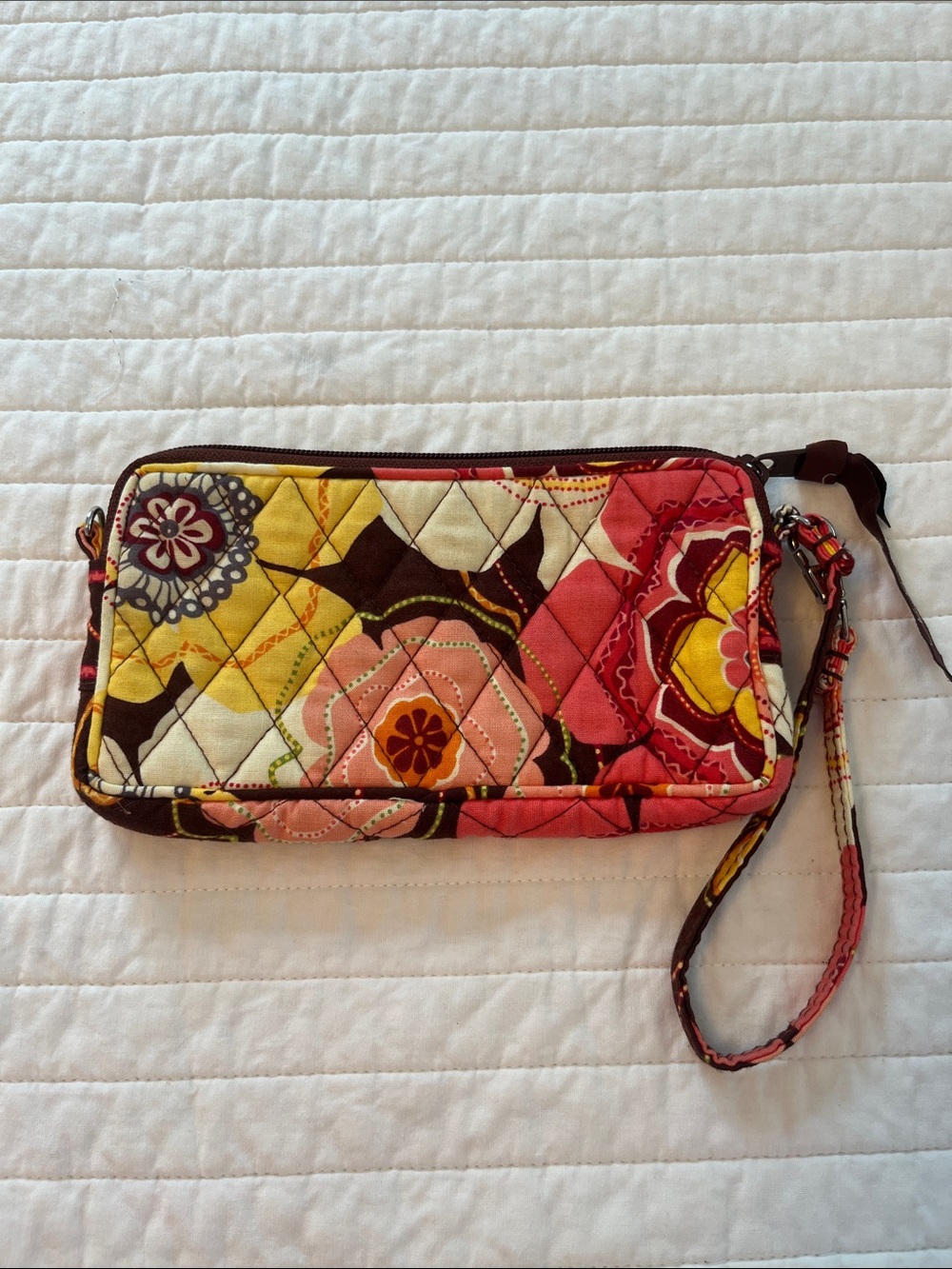 Quilted Floral Wristlet Wallet - Multicolor